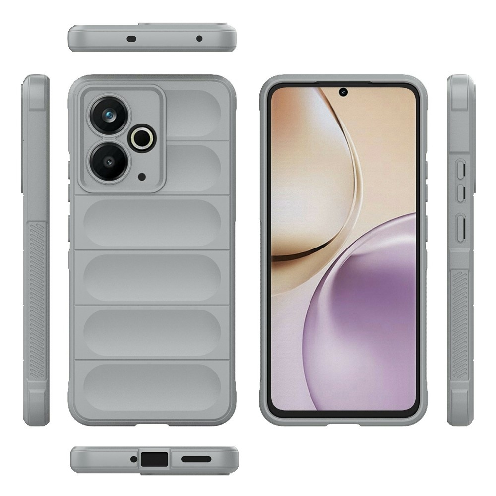Rugg tartós zselés tok a Realme 14T 5G készülékhez - világosszürke
