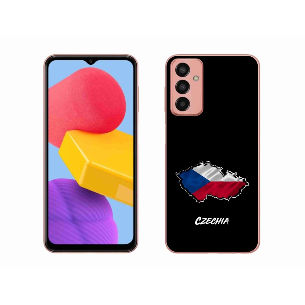 Gél védőhuzat mmCase Samsung Galaxy M13 - Csehország fekete háttérrel