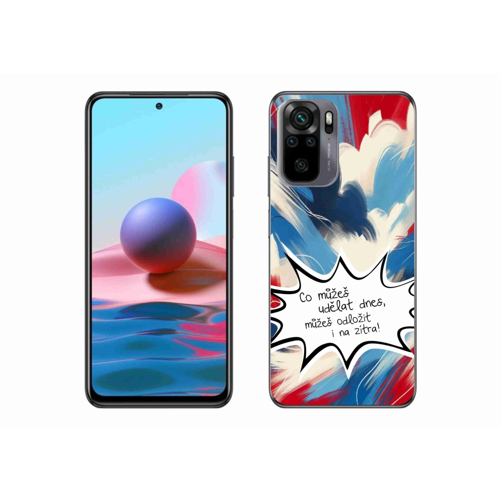 Gél borító mmCase a Xiaomi Redmi Note 10 4G-hez - vicces szöveg 9 fehér háttérrel