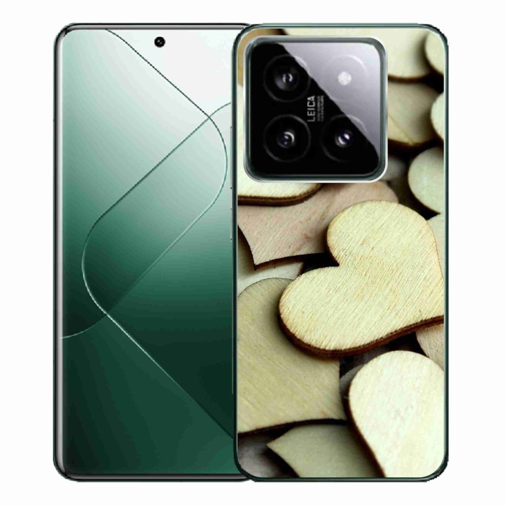 Gél borítás mmCase a Xiaomi 14 Pro számára - fából készült szívek