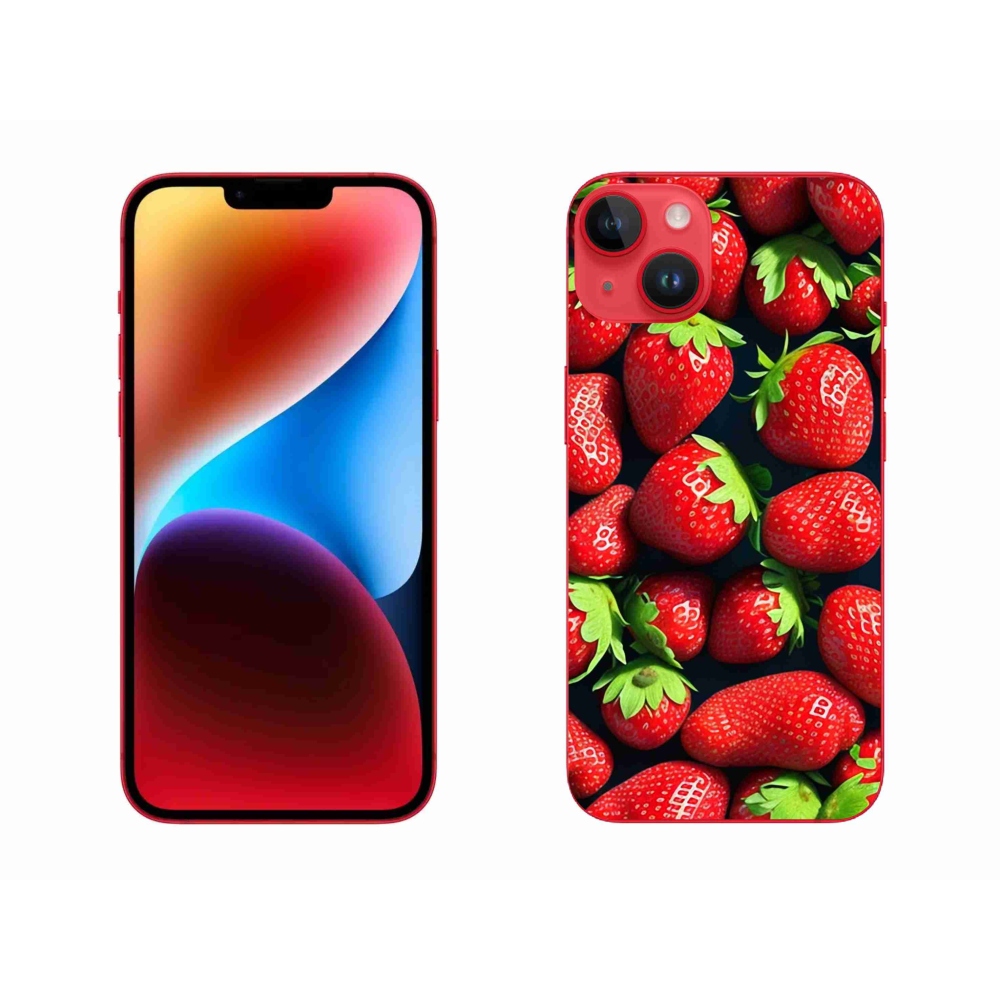 Gél védőhuzat mmCase iPhone 14 Plus készülékhez - eper