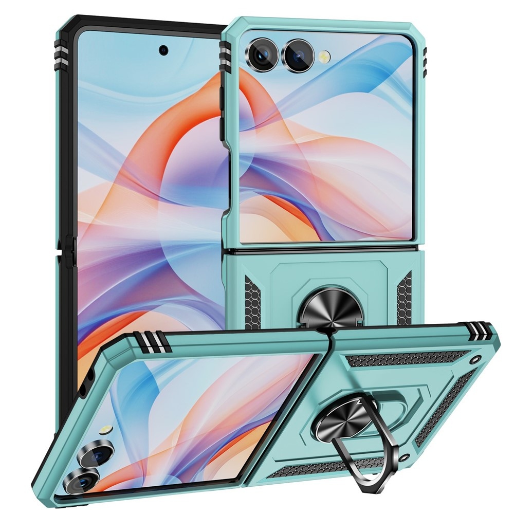 Gyűrűálló borítás Samsung Galaxy Z Flip7 5G készülékhez - kék-zöld