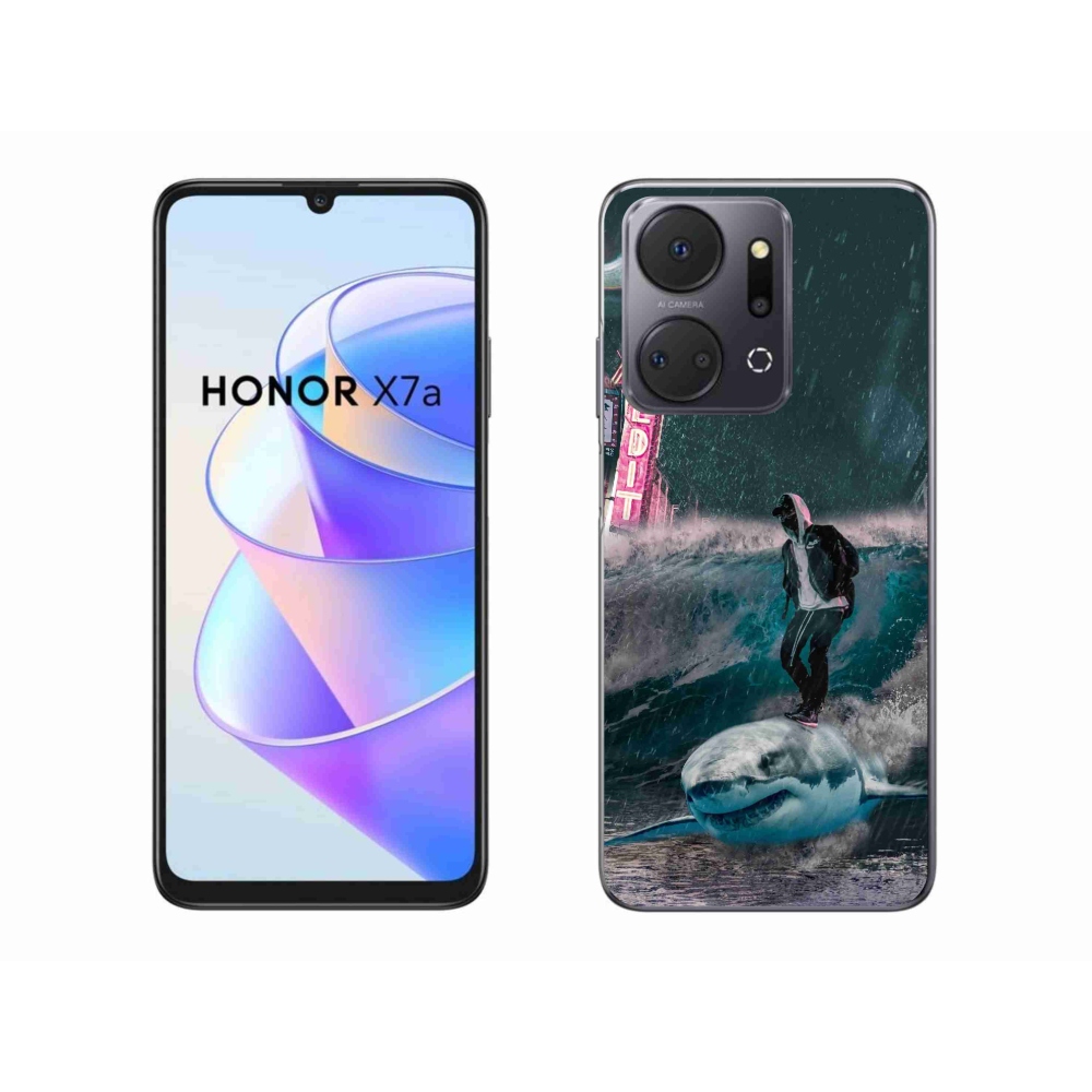 Zselés borítás mmCase a Honor X7a számára - cápa