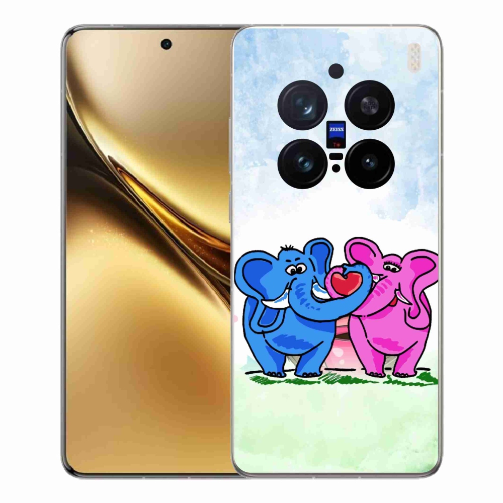 Gél borítás mmCase a Vivo X200 Pro 5G-hez - szerelmes elefántok