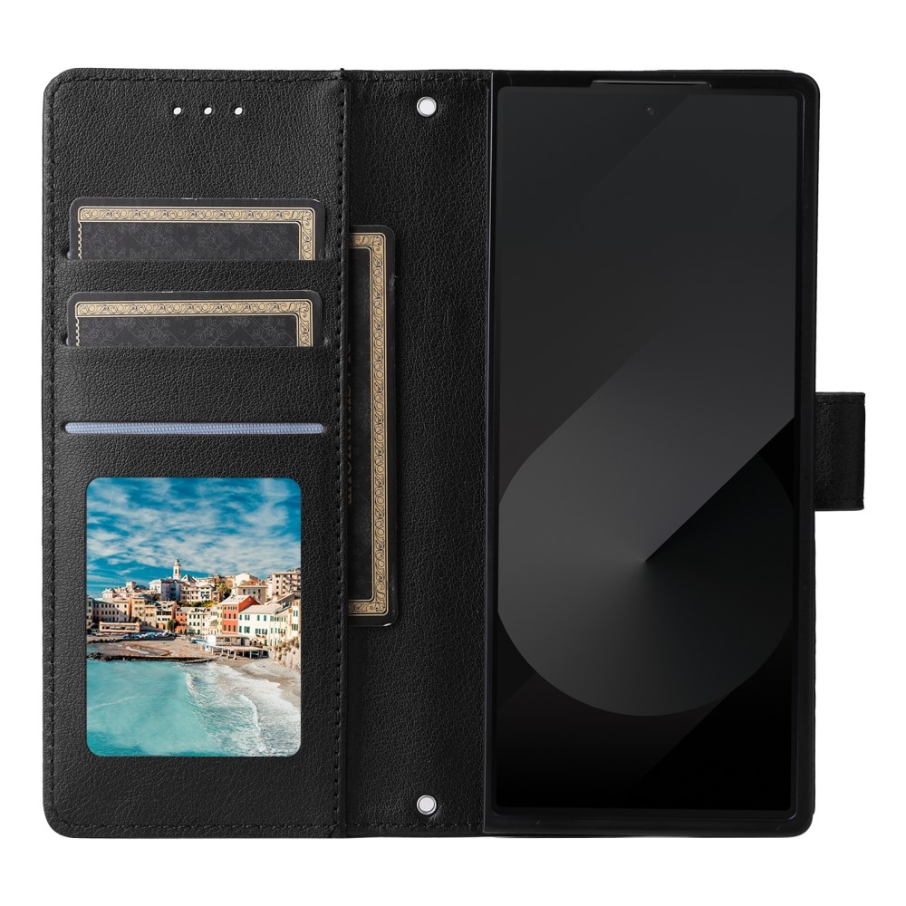 Tárcás könyvtáska Samsung Galaxy Z Fold6 5G - fekete