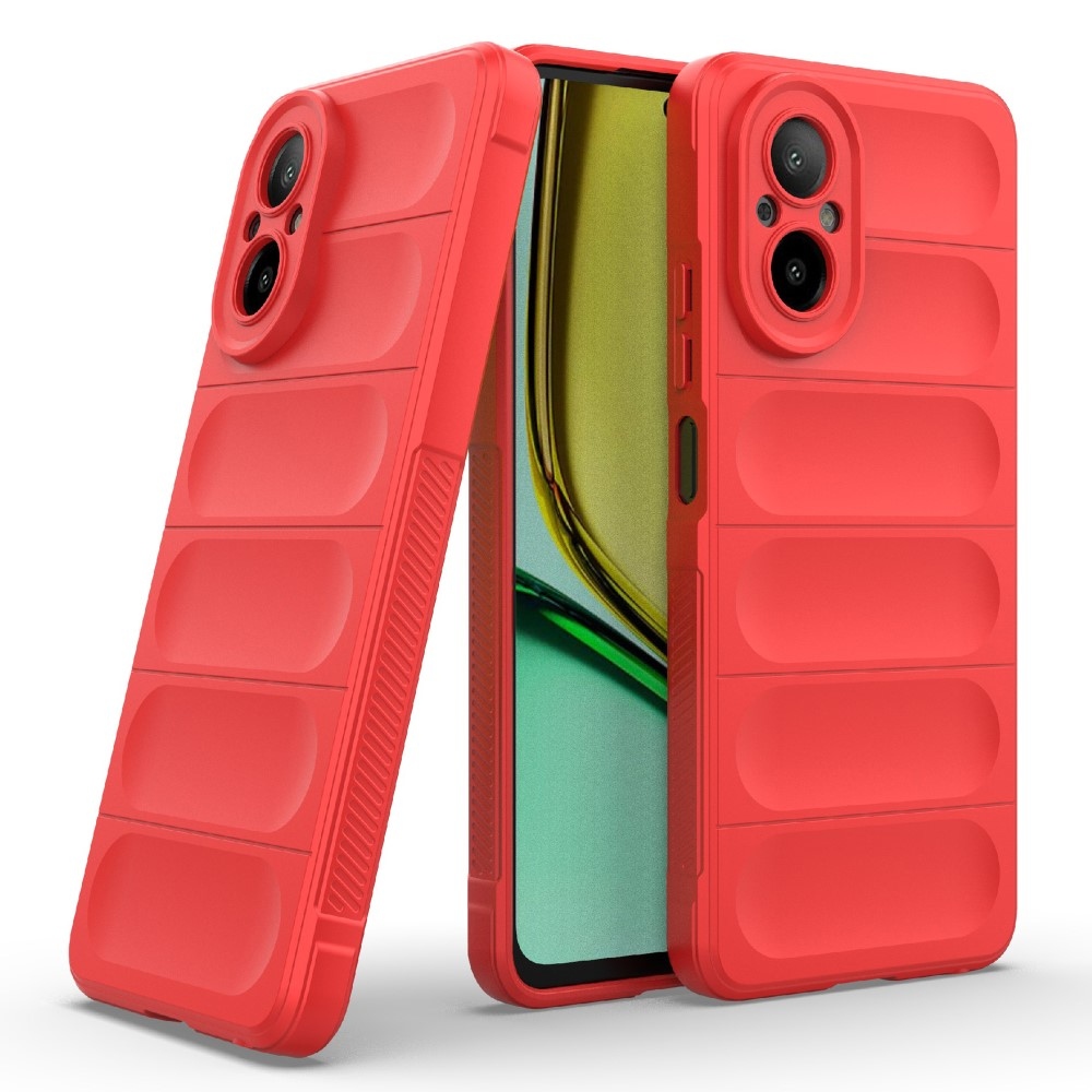 Rugg tartós zselés mobiltelefon borító Realme C67 - piros