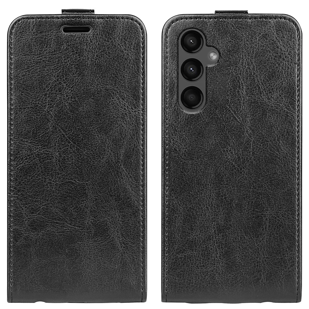 Függőleges könyvtáska Samsung Galaxy A15 4G/5G készülékhez - fekete
