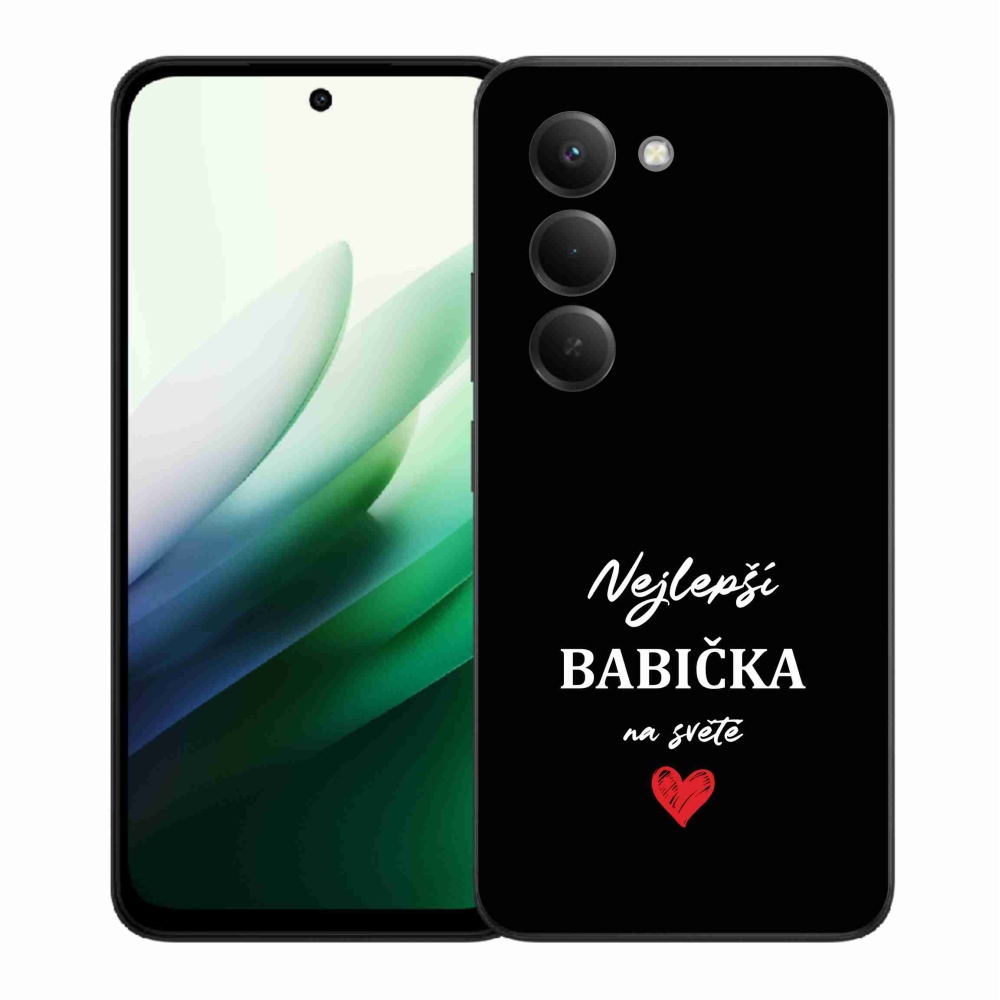 Gél borító mmCase a Xiaomi Redmi 15 5G - a legjobb nagymama 1 fekete háttérrel