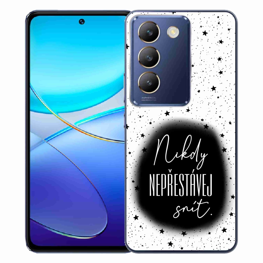 Gél borító mmCase a Vivo V40 SE 4G/5G - idézet 1 fekete és fehér háttérrel
