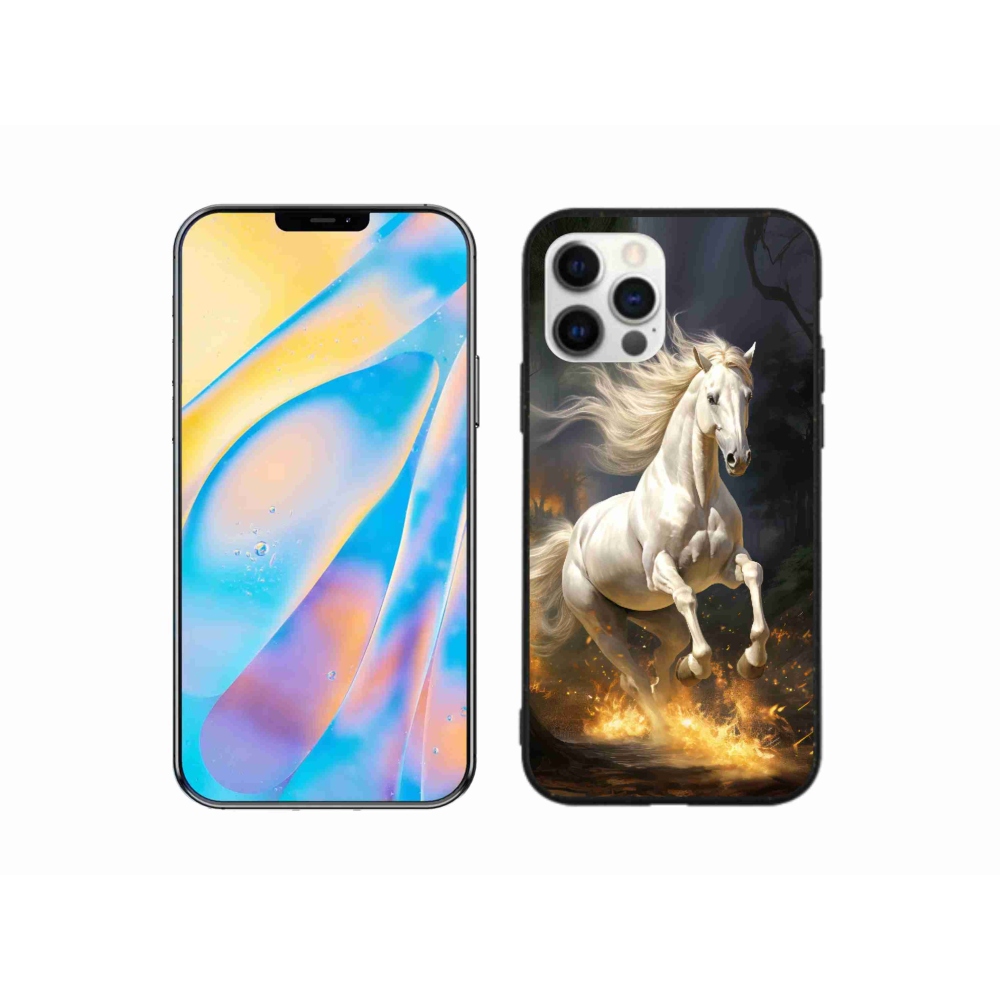 Zselés borítás mmCase iPhone 12 készülékhez - fehér ló 2