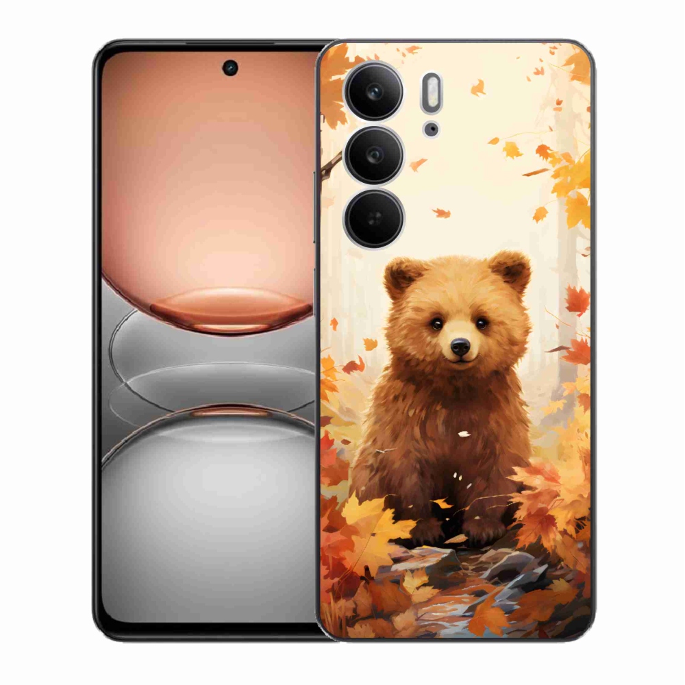 Gél borítás mmCase a Realme C75 készülékhez - medve az erdőben