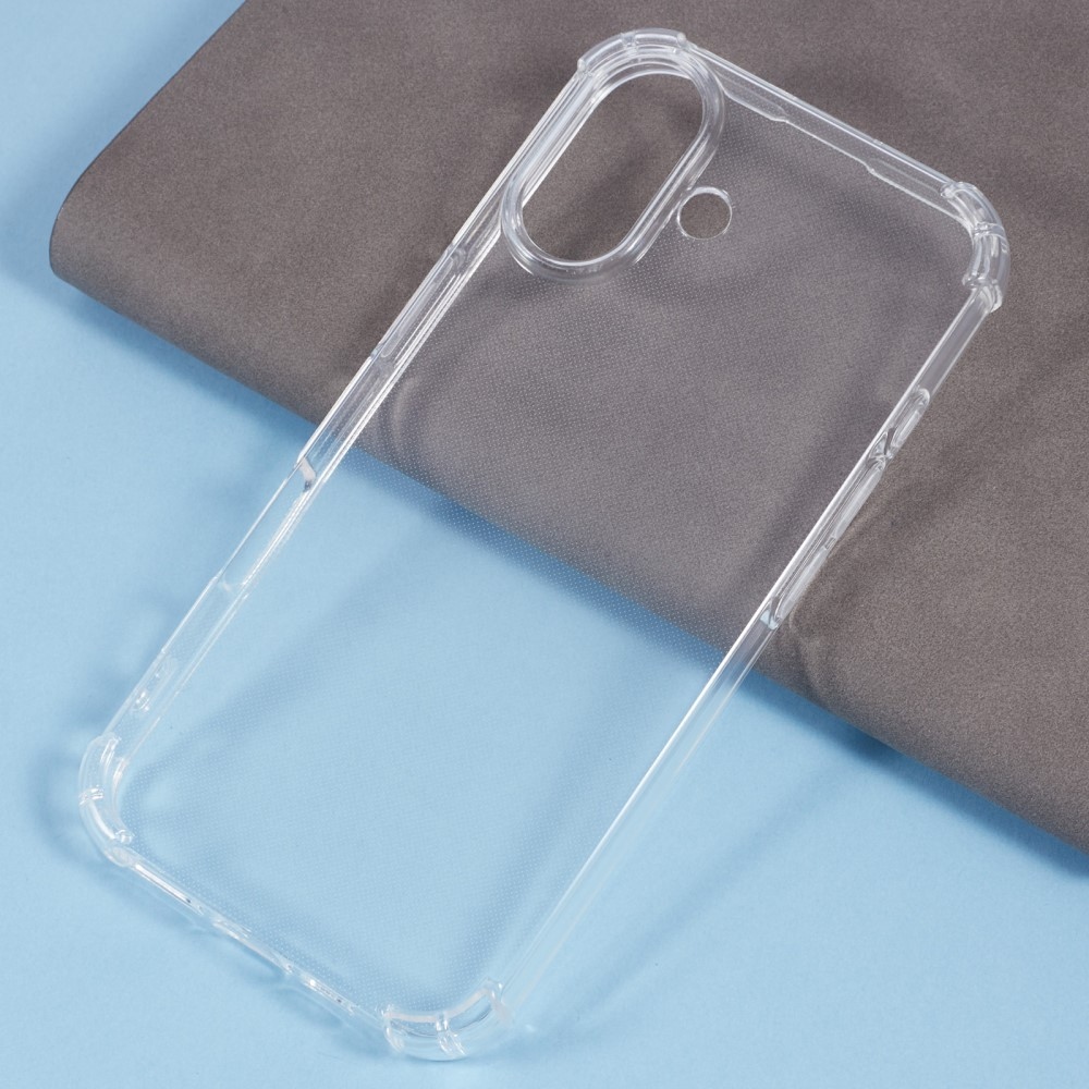 Átlátszó zselés tok megerősített sarkokkal iPhone 16 készülékhez