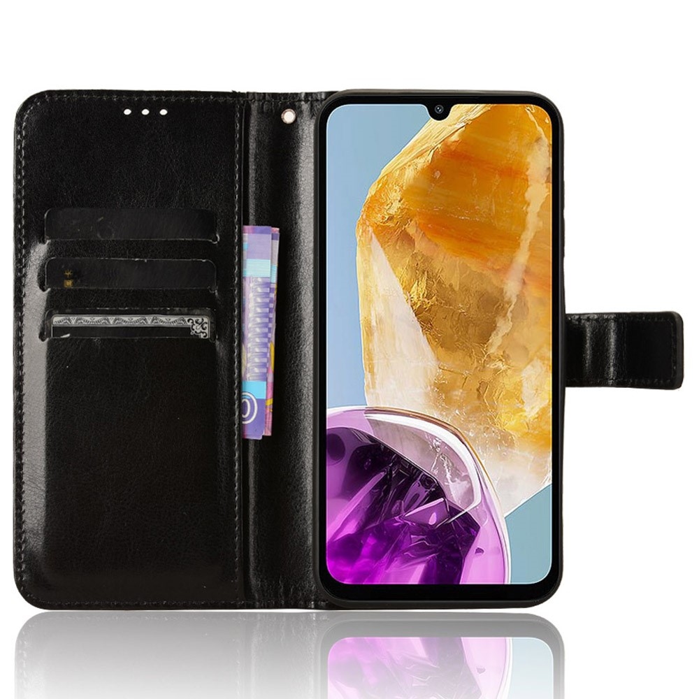 Őrült könyv tok Samsung Galaxy M15 5G-hez - fekete
