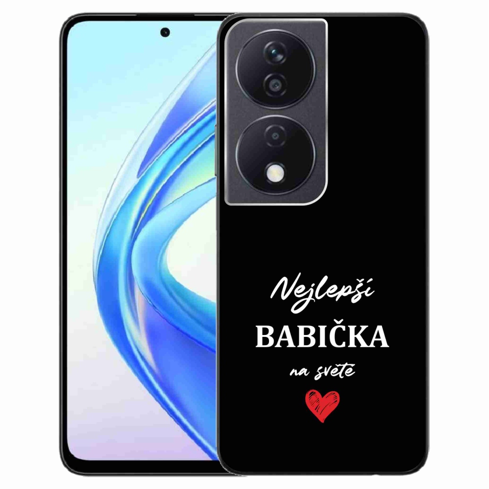 Gél borítás mmCase a Honor X7b/Honor 90 Smart - Best Grandma 1 fekete háttérrel
