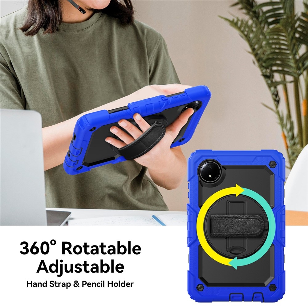 Strapabíró huzat kéztartóval és vállpánttal Xiaomi Redmi Pad SE 8.7 - sötétkék színben