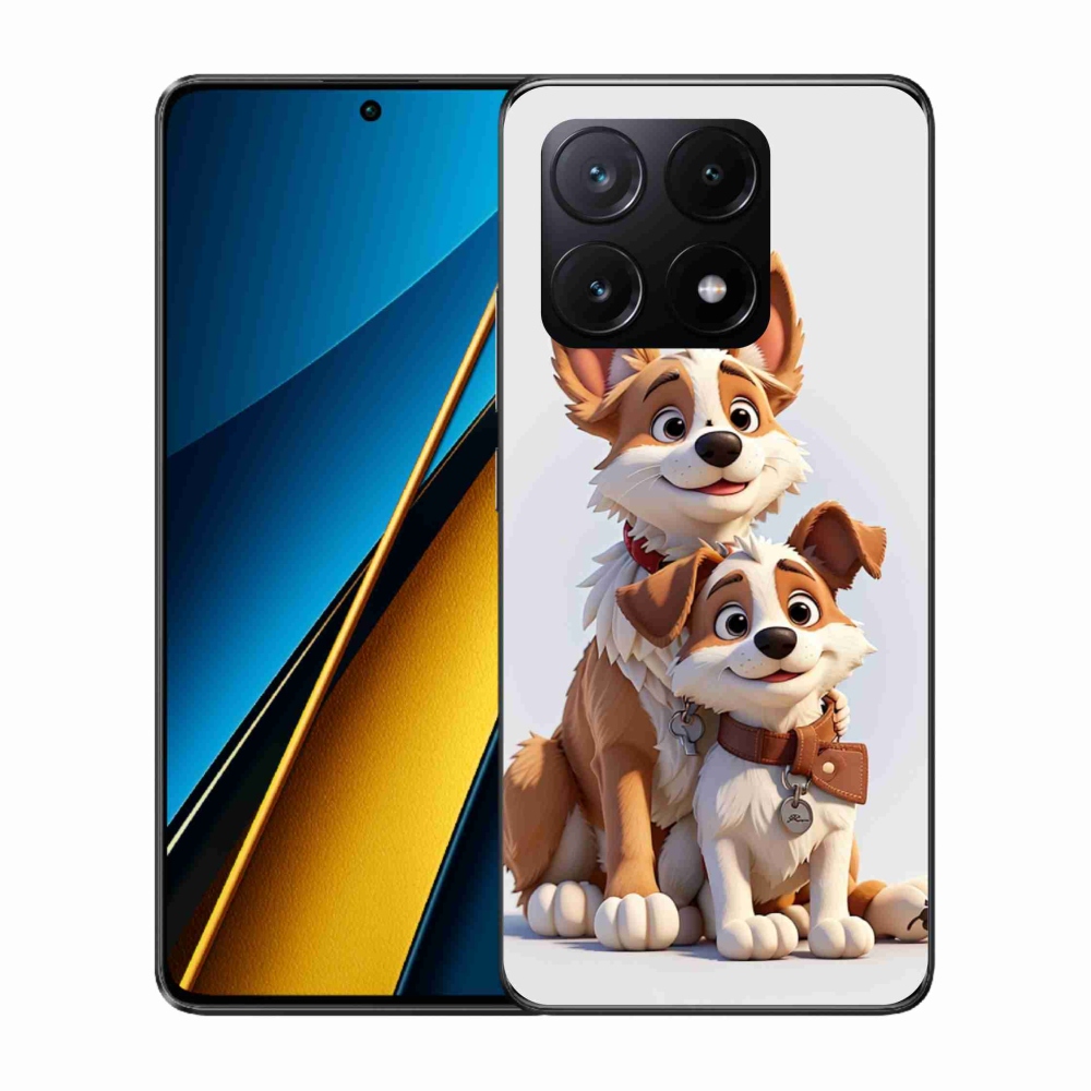 Gél borító mmCase a Xiaomi Poco X6 Pro 5G számára - rajzoló kutyák
