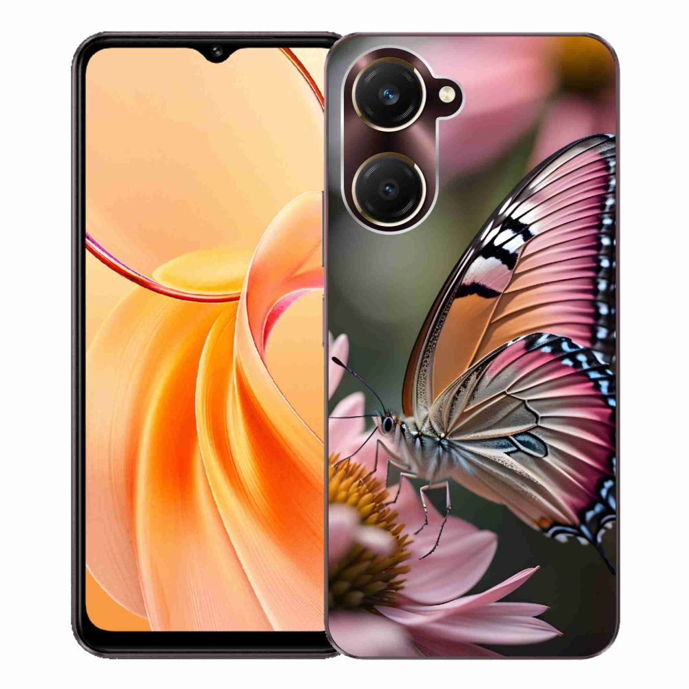 Gél borító mmCase a Vivo Y28s 5G-hez - színes pillangó