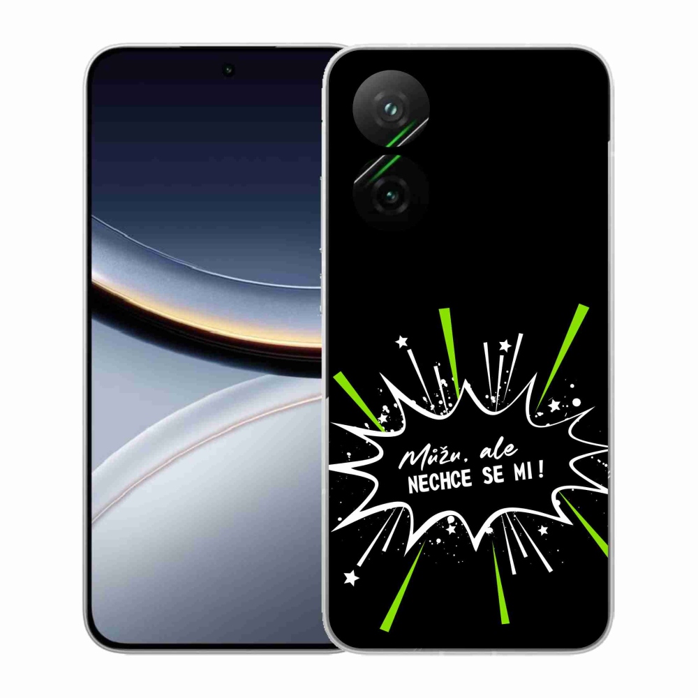 Gél borító mmCase a Xiaomi Poco F7 5G számára - vicces szöveg 11 fekete háttér