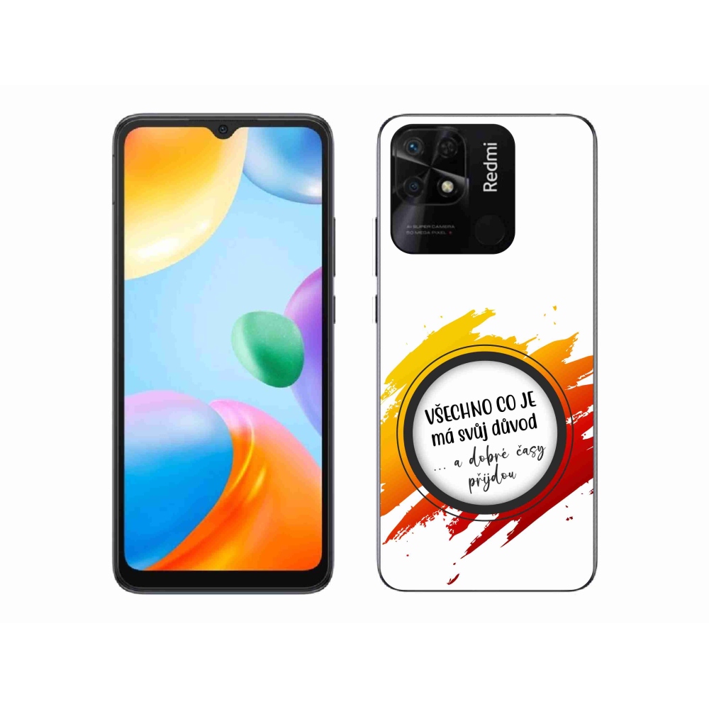 Gél borítás mmCase a Xiaomi Redmi 10C-hez - idézet 3 fehér háttér