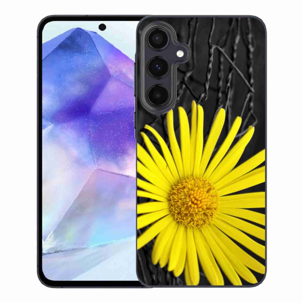 Gél védőhuzat mmCase Samsung Galaxy A55 5G - sárga virág