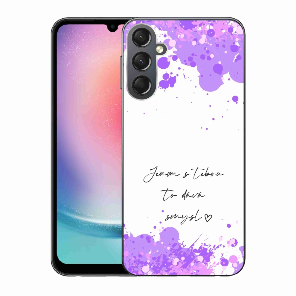 Gél borító mmCase Samsung Galaxy A24 készülékhez - szerelmes szöveg fehér háttérrel