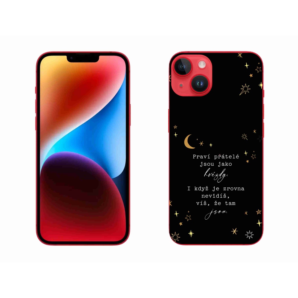 Gél borítás mmCase iPhone 14 Plus készülékhez - idézet 6 fekete háttér