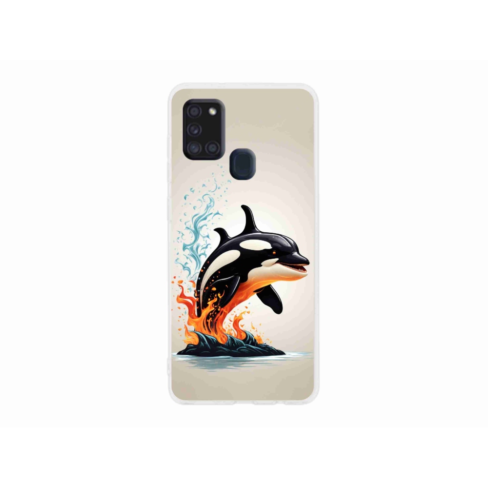 Zselés borítás mmCase Samsung Galaxy A21s készülékhez - íriszes színű