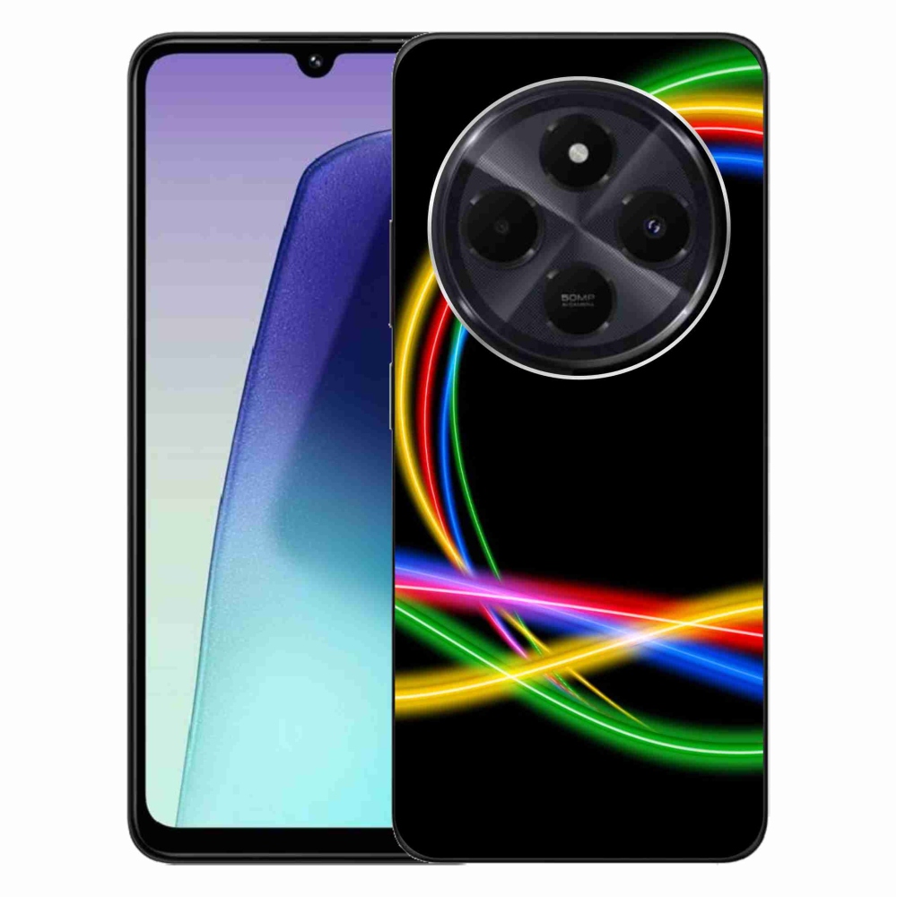 Gél tok mmCase a Xiaomi Redmi 14C/Poco C75 számára - neon körök