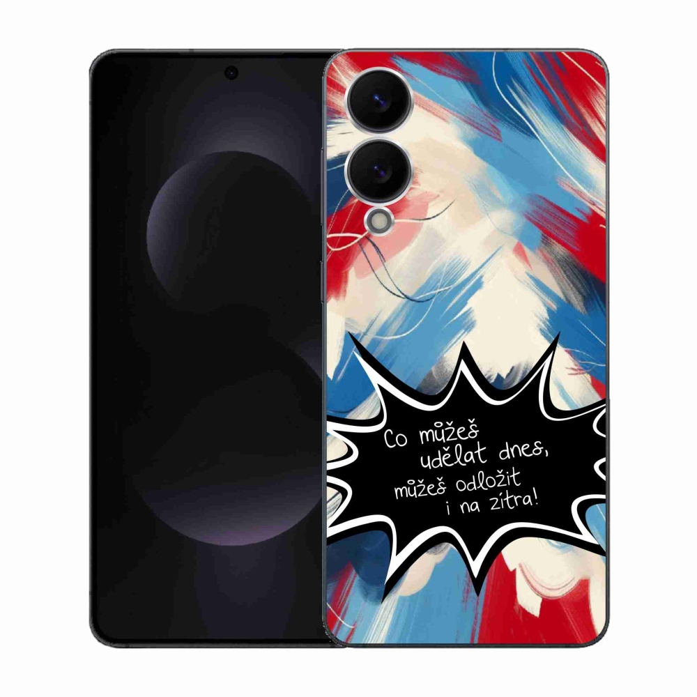 Gél borító mmCase Samsung Galaxy S25 Edge készülékhez - vicces szöveg 9 fekete háttér