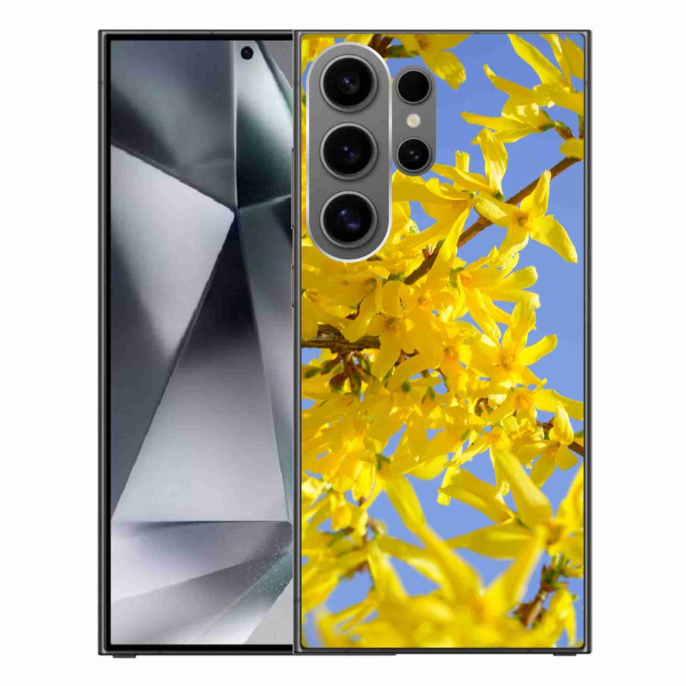 Gél védőhuzat mmCase Samsung Galaxy S24 Ultra készülékhez - sárga virágok