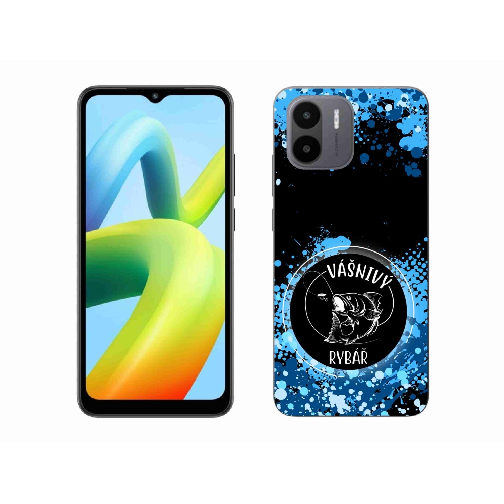 Gél borító mmCase a Xiaomi Redmi A1-hez - szenvedélyes halász fekete háttérrel