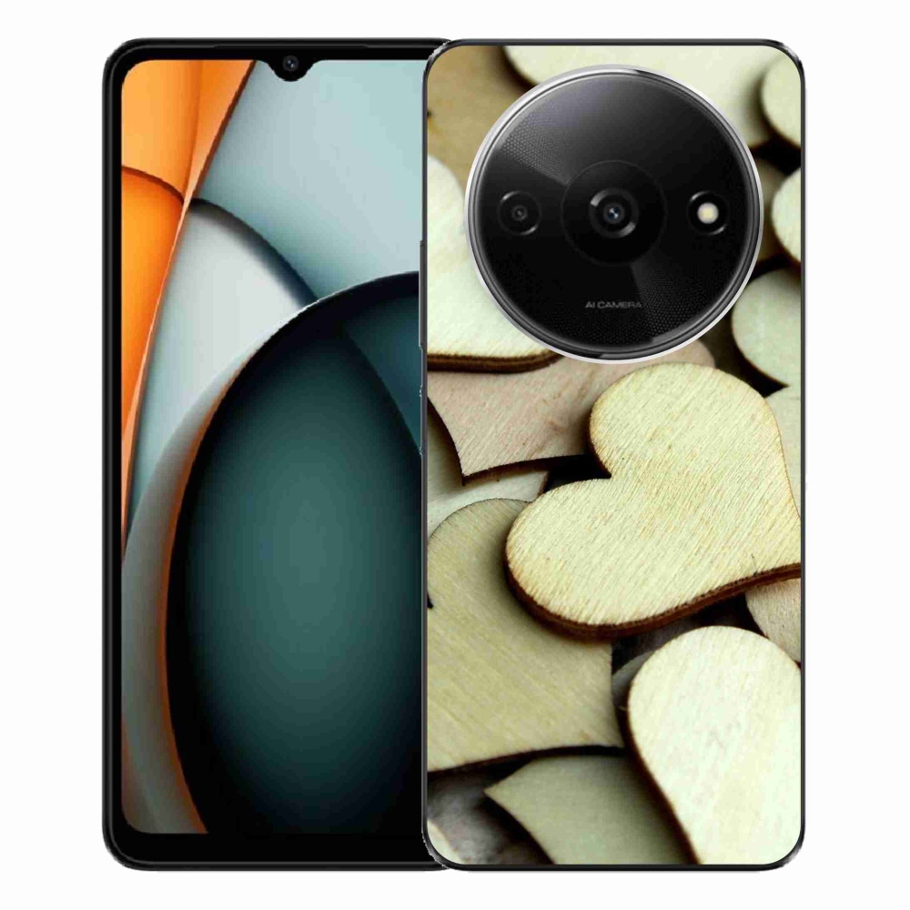 Gél borítás mmCase a Xiaomi Redmi A3-hoz - fából készült szívek