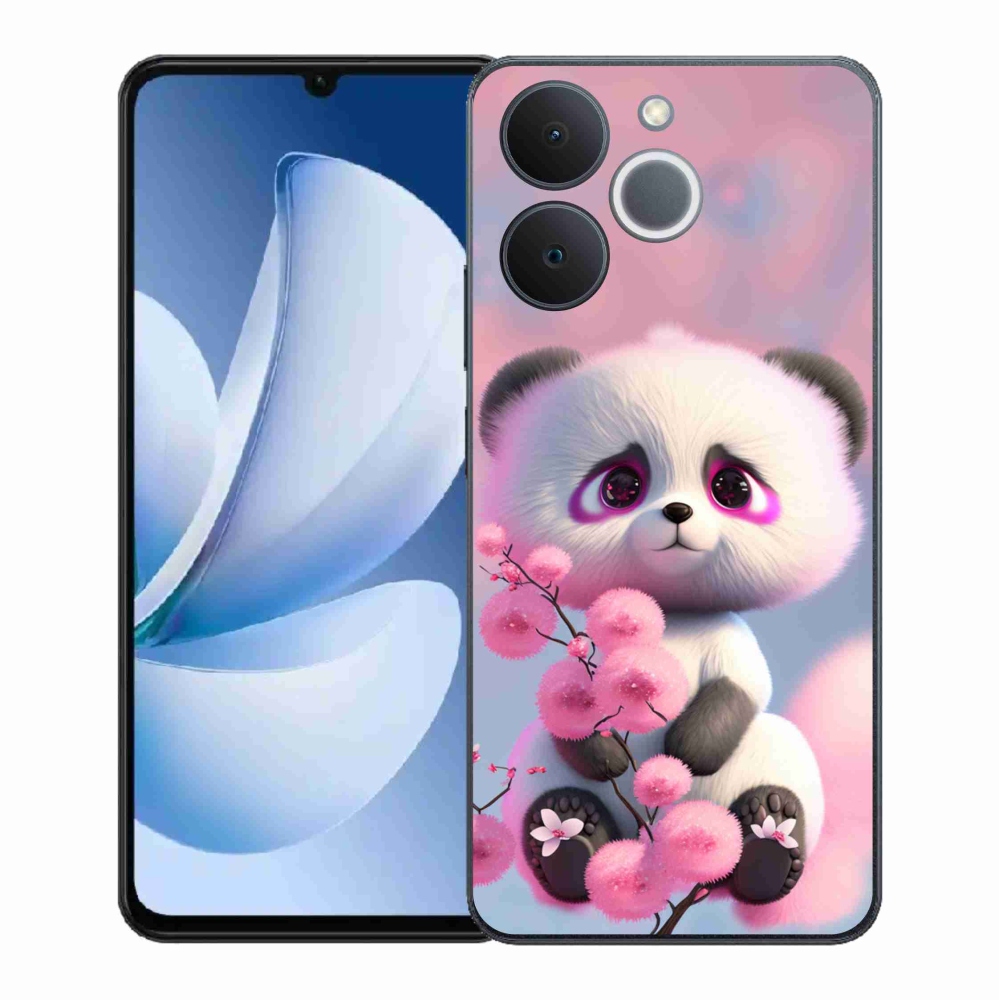 Gél borítás mmCase a Realme Note 70T számára - aranyos panda 1