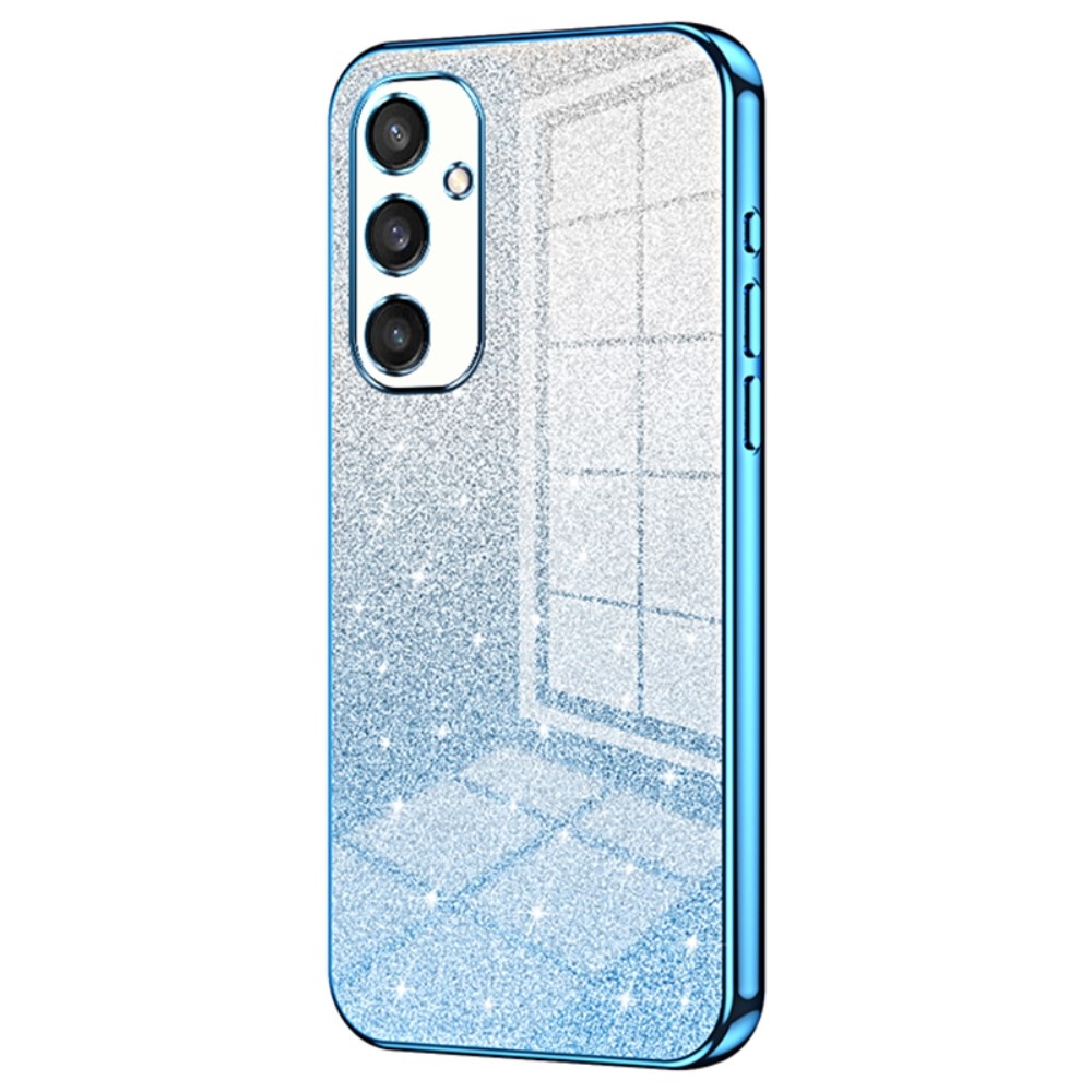 Vágott zselés csillogó tok Samsung Galaxy S24+ - kék