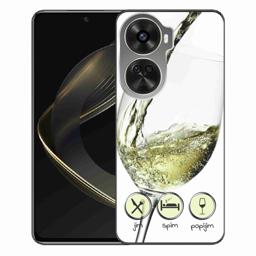 Gél tok mmCase a Huawei Nova 12 SE-hez - borospohár fehér