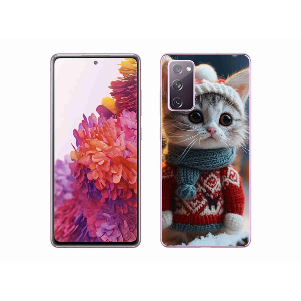 Zselés borítás mmCase Samsung Galaxy S20 FE készülékhez - cica pulóverben