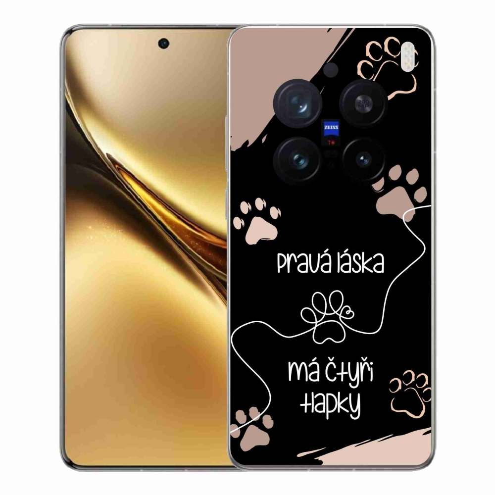 Zselés borítás mmCase a Vivo X200 Pro 5G készülékhez - kutyamotívum 1 fekete háttér