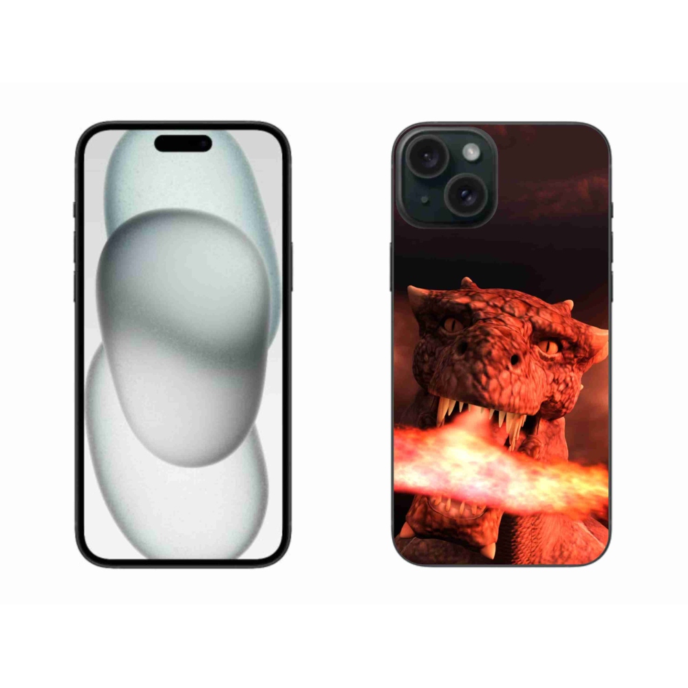 Gél védőburkolat mmCase iPhone 15 Plus készülékhez - sárkány