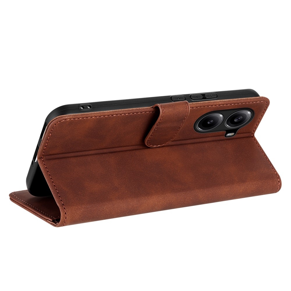 AZNS tok könyv tok Xiaomi Poco X7 Pro 5G - barna színben