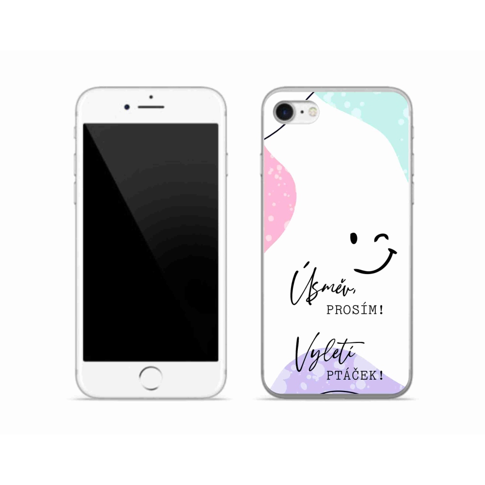 Gél borítás mmCase iPhone SE (2020) - vicces szöveg 4 fehér háttér