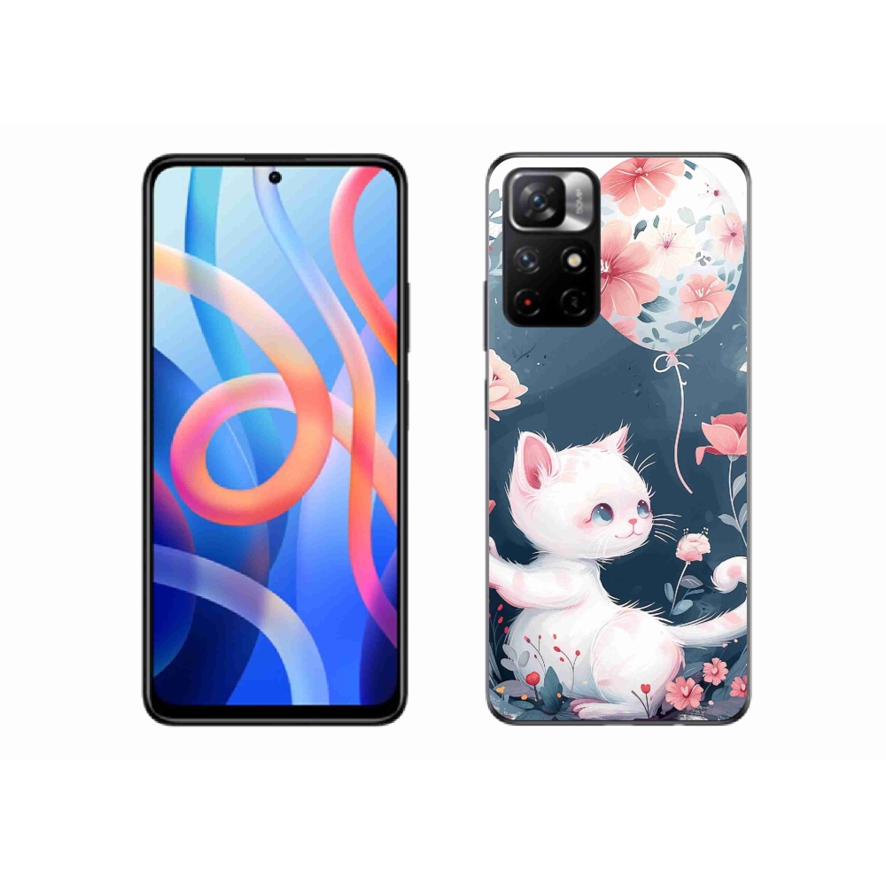 Gél borító mmCase a Xiaomi Redmi Note 11S 5G-hez - cica lufival