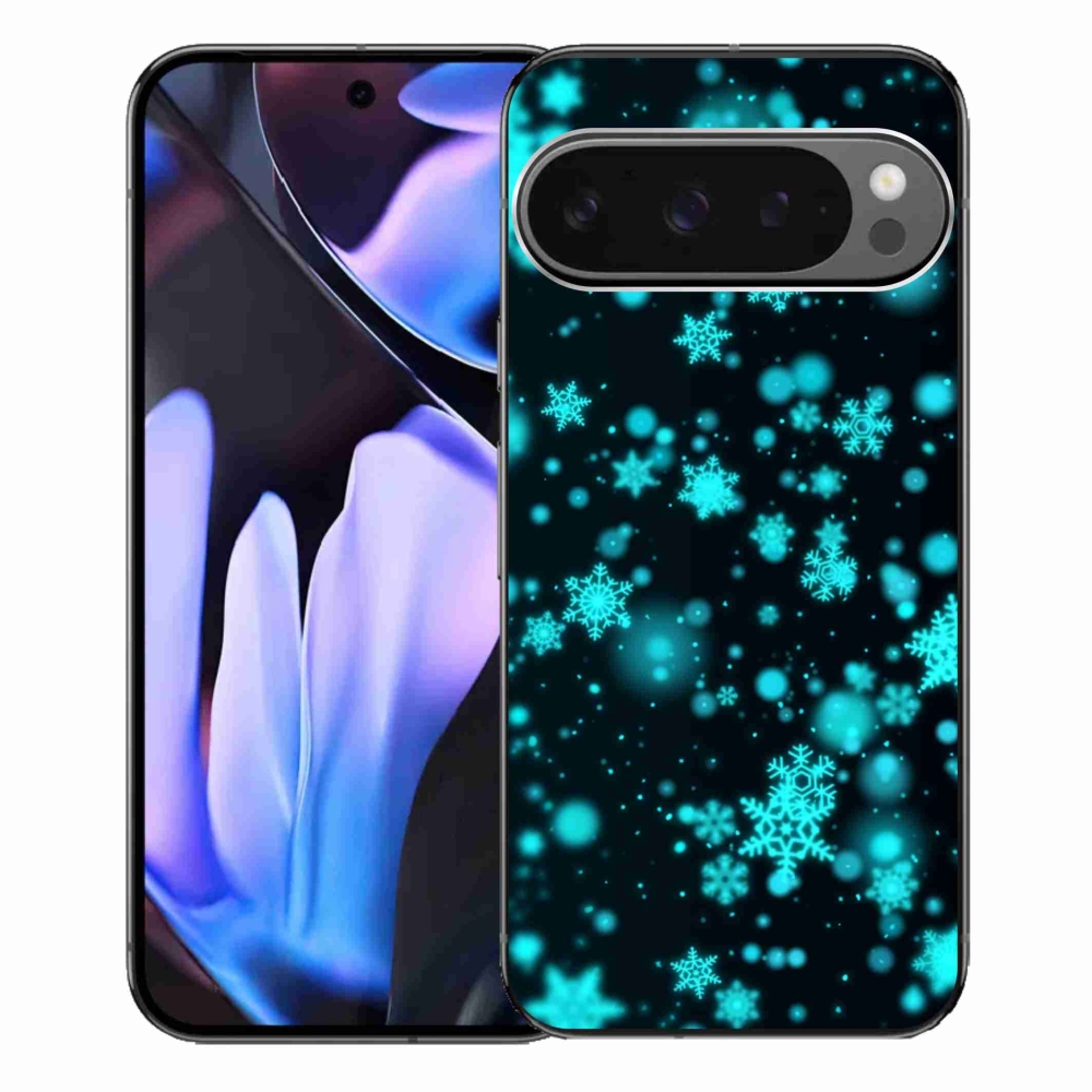 Zselés borítás mmCase a Google Pixel 9 Pro XL-hez - hópelyhek 1