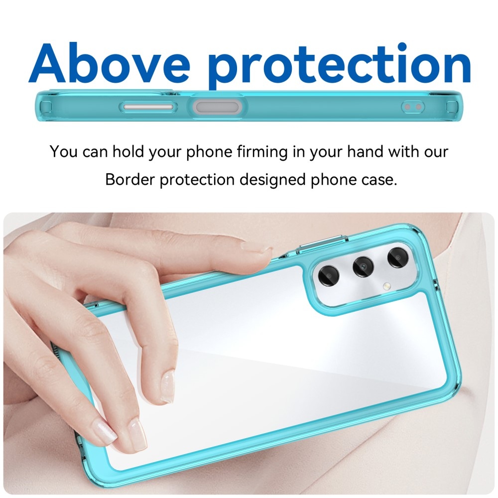 Gél tok kemény hátlappal Samsung Galaxy A05s készülékhez - világoskék színű
