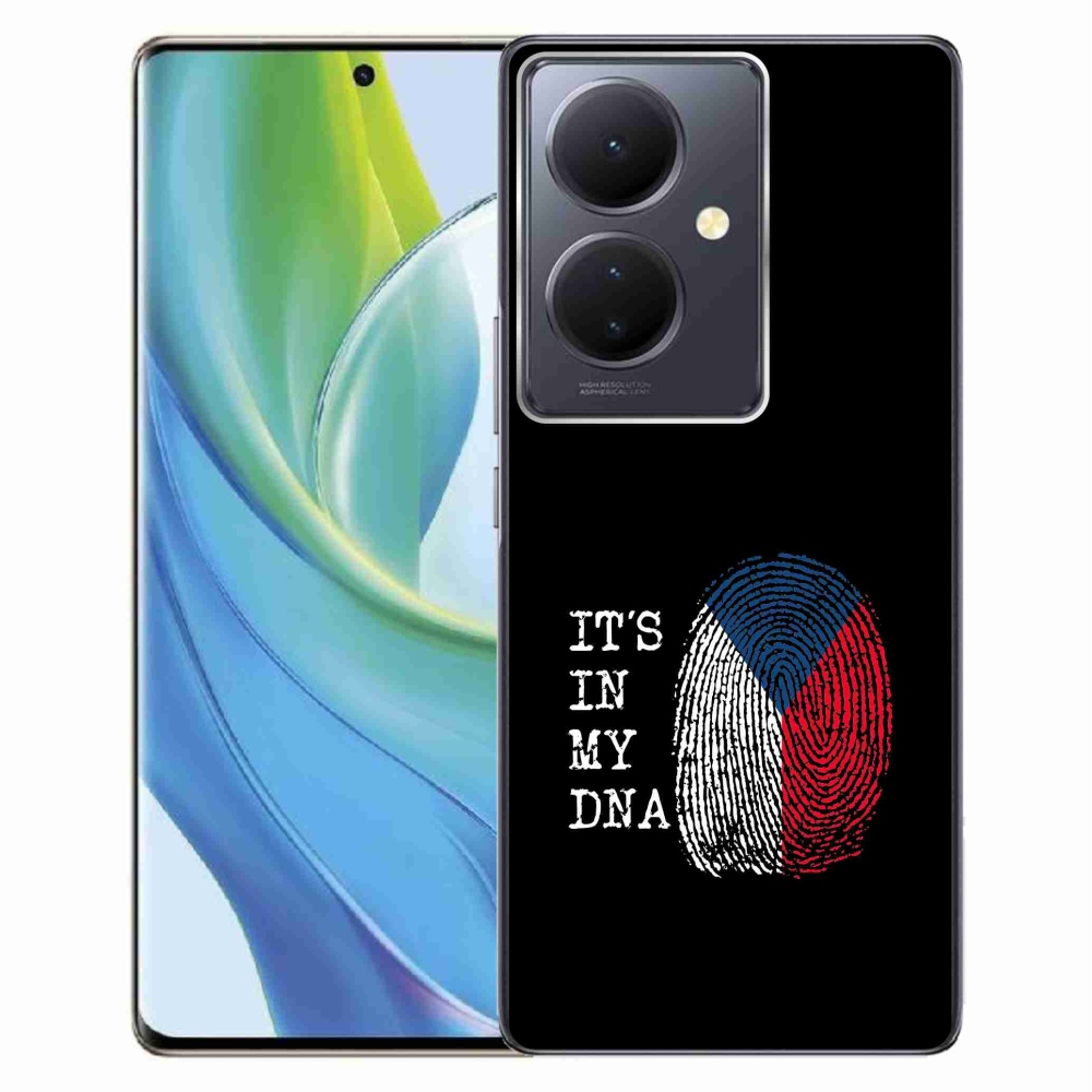Gél borító mmCase a Vivo V29 Lite 5G - zászló ujjlenyomat fekete háttérrel