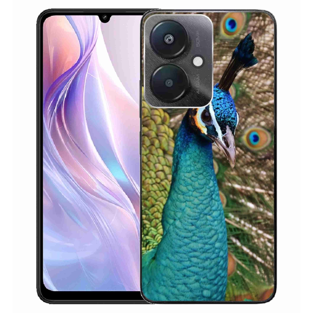Gél borítás mmCase a Xiaomi Redmi 13C 5G számára - páva