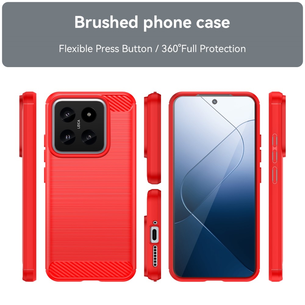 Szénálló zselés tok Xiaomi 14 - piros