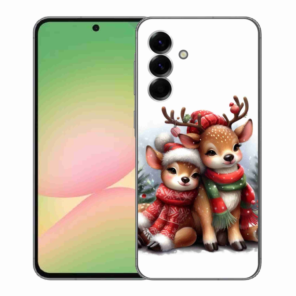 Gél borítás mmCase Samsung Galaxy A56 5G - karácsonyi rénszarvashoz