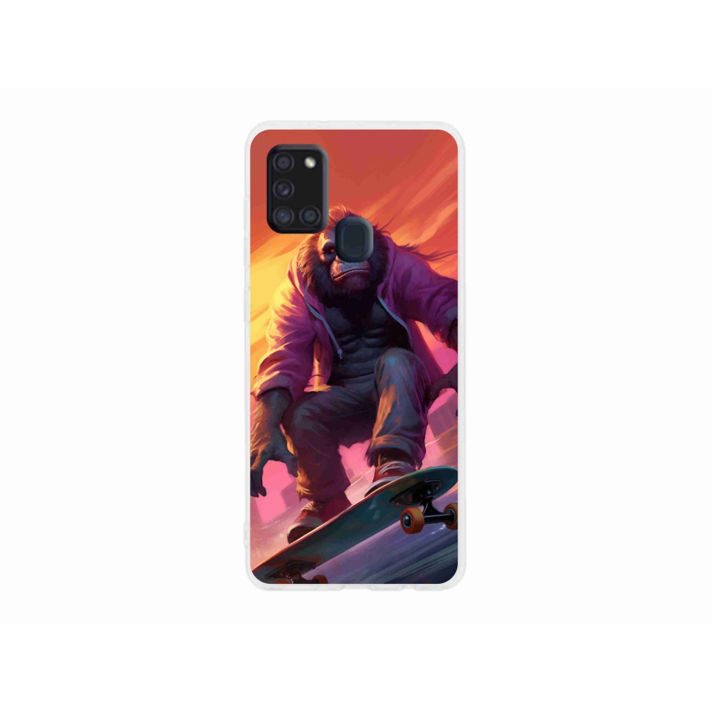 Gél borítás mmCase Samsung Galaxy A21s készülékhez - gorilla gördeszkán