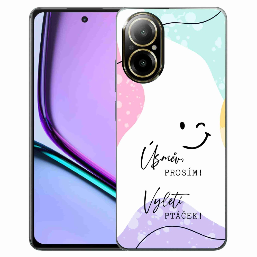 Gél borító mmCase a Realme C67 készülékhez - vicces szöveg 4 fehér háttér