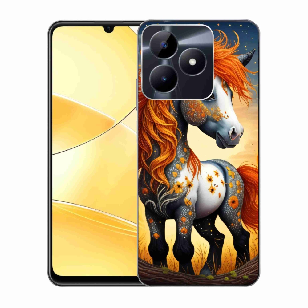 Zselés borító mmCase a Realme C51/C53 készülékhez - színes póni